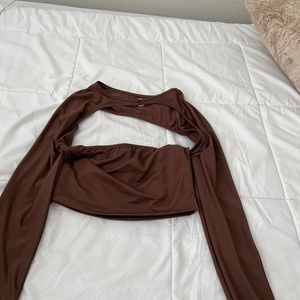 Brown Crop Going Out Top